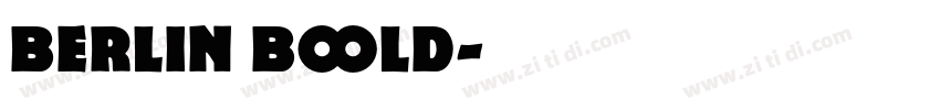 Berlin Bold字体转换